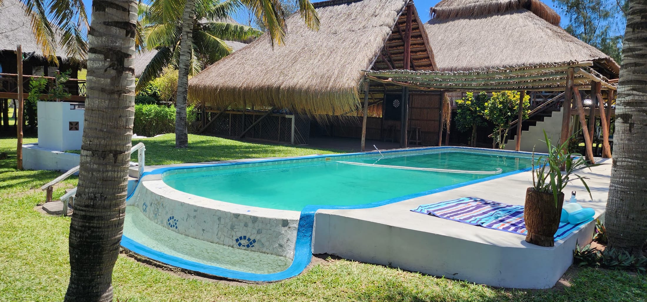 Freshwater pool beside the casas